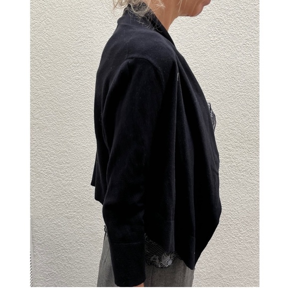 Michael Michael Kors | open front cropped black cardigan - Picture 2 of 10